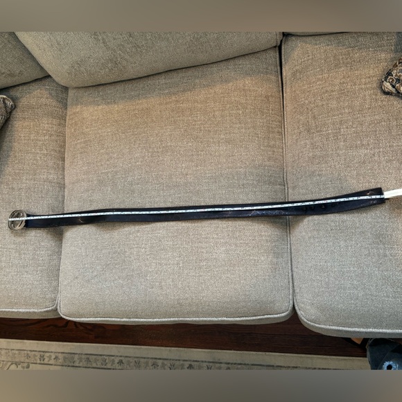 ✨GUCCI Interlocking G’s Black Leather Belt with Solver GG Hardware 90/36 UNISEX - Picture 11 of 16